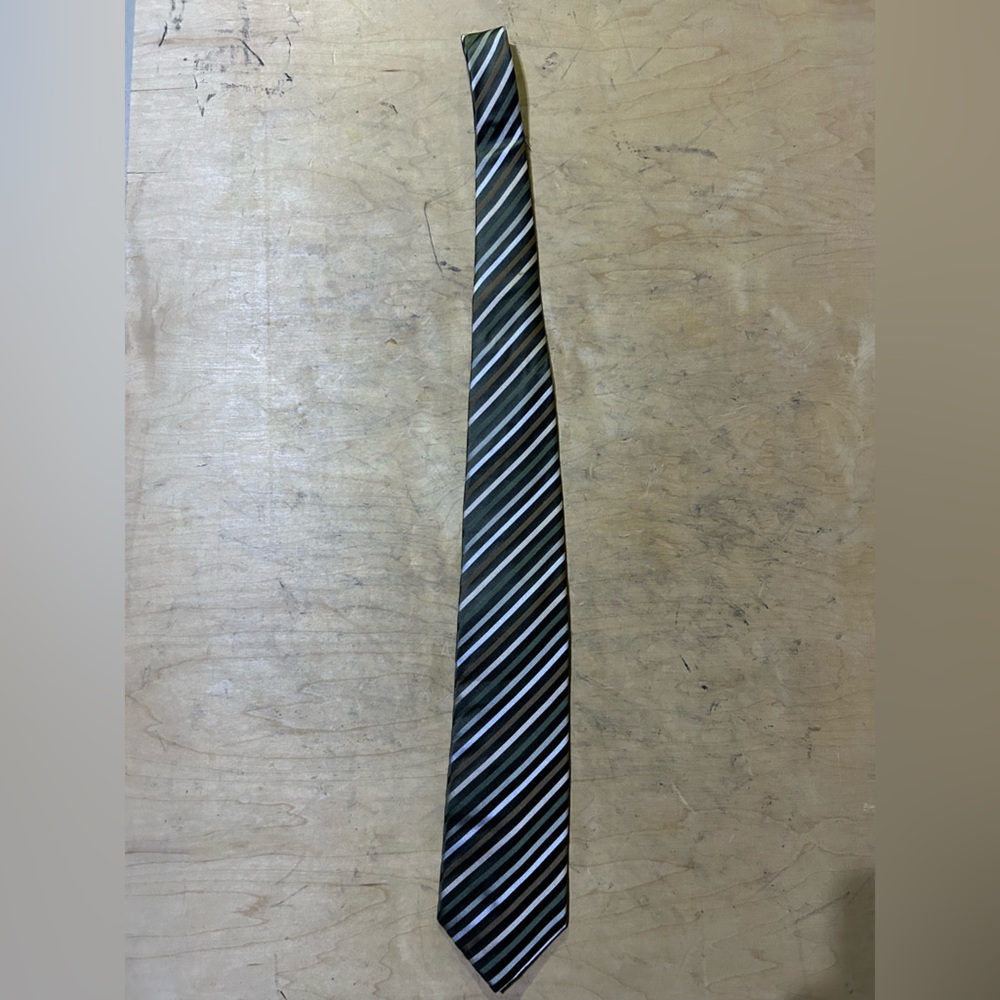 Haggar Green Striped Men's Tie